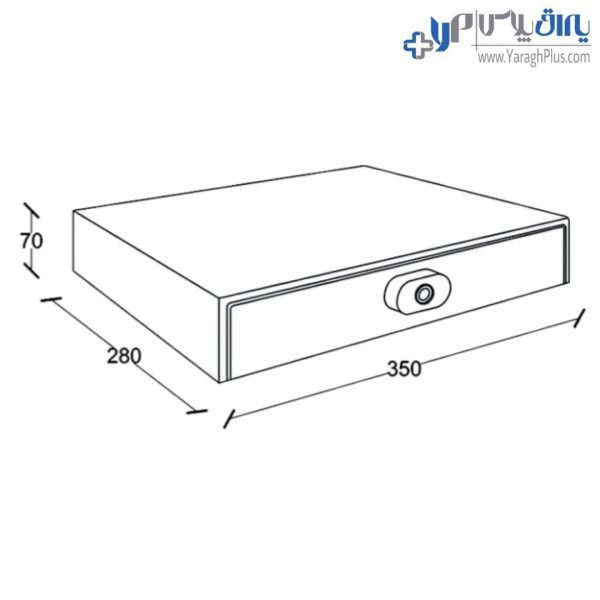 کشو ایمنی داخل کمد و میز با اثر انگشت عرض 35 سانتیمتر فانتونی